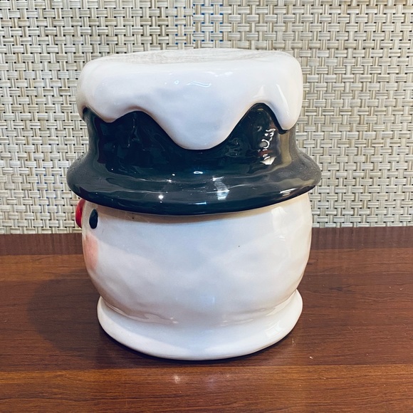 🎄🌟HP🌟NWOB Ceramic Snowman Figural Cookie Jar by Midwest Cannon Falls - Picture 4 of 10